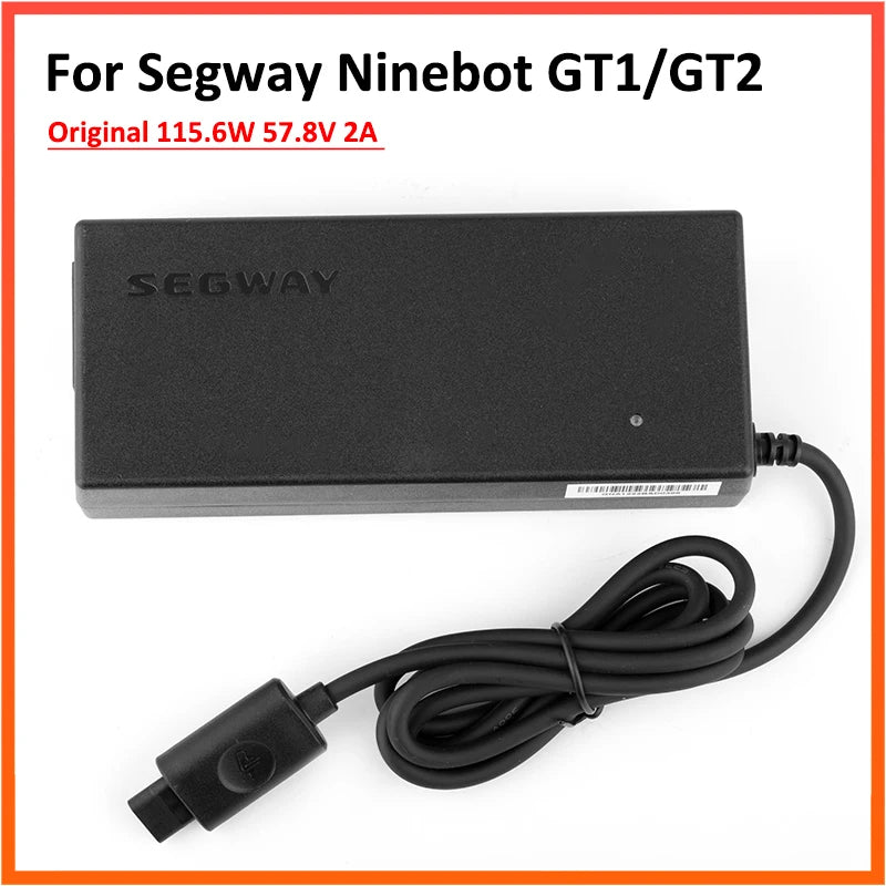 Original 115.6W 57.8V 2A Charger for Segway Ninebot GT1 GT2 Superscoooter Battery Charger Power Supply Adapter Parts
